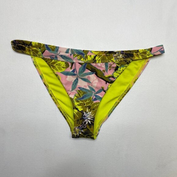 TOPSHOP IDOL PINK TROPICAL TANGA BIKINI BOTTOMS - Picture 2 of 7